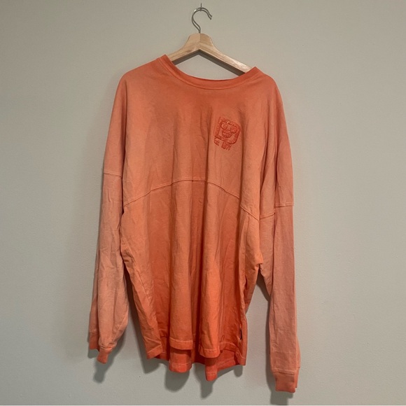 Walt Disney World Coral Peach Ombre Spirit Jersey Sweater Shirt, Size XXL - Picture 2 of 5
